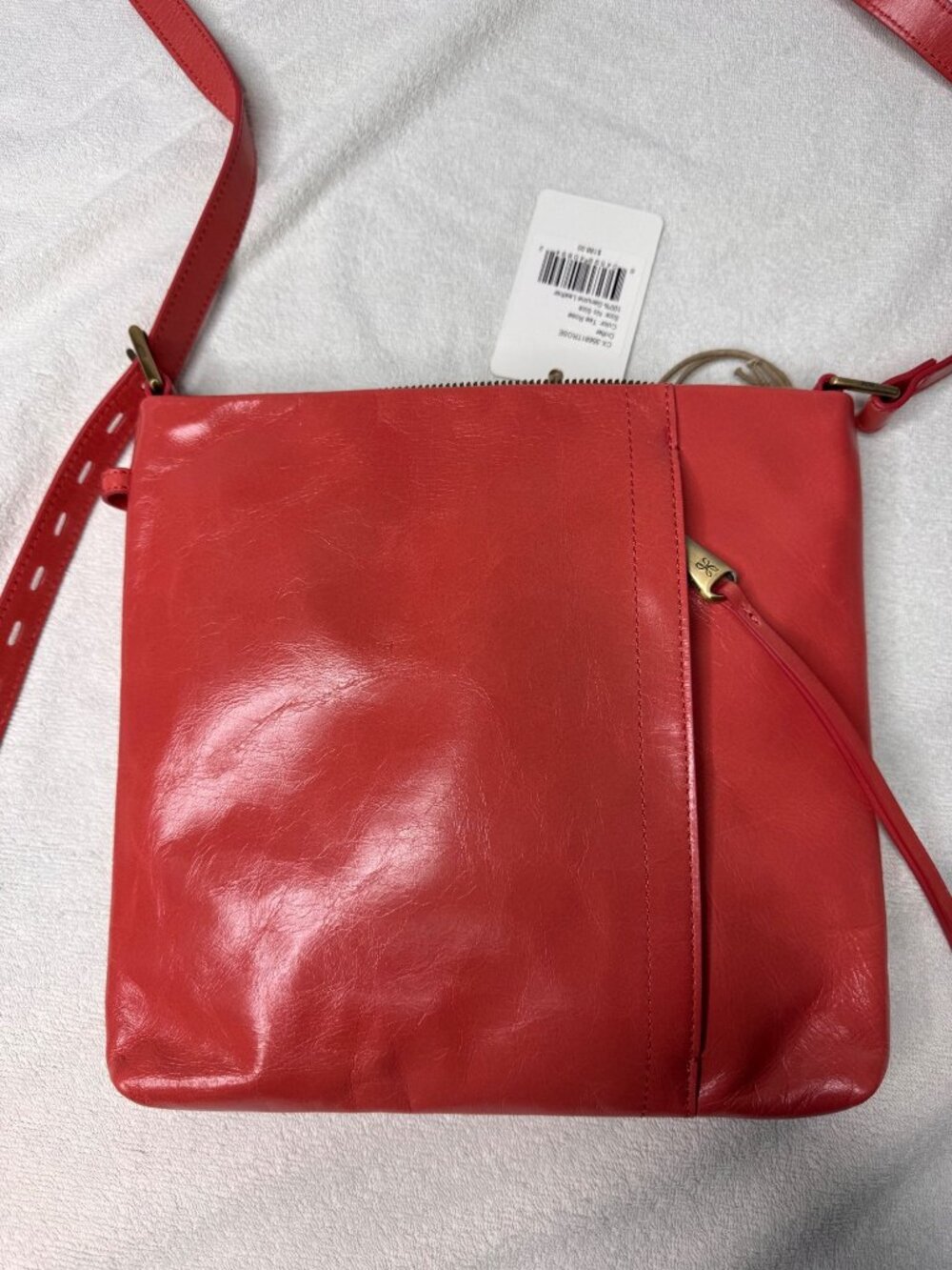 NWT Hobo Drifter Tea Rose Leather Crossbody Bag Adjustable Strap - Picture 2 of 14